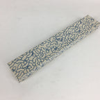 Japanese Folding Fan Vtg Sensu Paper Bamboo Frame Light Blue Silver 4D487