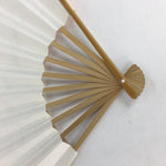 Japanese Folding Fan Vtg Sensu Paper Bamboo Frame Pink Gray Kanji 4D484