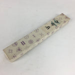 Japanese Folding Fan Vtg Sensu Paper Bamboo Frame Purple Silver Stream 4D492