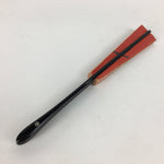 Japanese Folding Fan Vtg Sensu Paper Bamboo Frame Red Thunderstorm 4D506