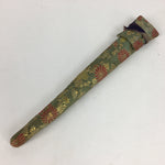 Japanese Folding Fan Vtg Sensu Paper Bamboo Frame Silver Purple Sakura 4D507