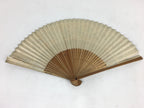 Japanese Folding Fan Vtg Sensu Paper Bamboo Frame Wall Mural Picture 4D519