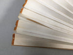 Japanese Folding Fan Vtg Sensu Paper Wood Frame Brush Mark 4D463