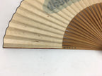 Japanese Folding Fan Vtg Sensu Vtg Japanese Paper Washi Bamboo Frame 4D550