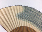 Japanese Folding Fan Vtg Sensu Vtg Japanese Paper Washi Bamboo Frame 4D550