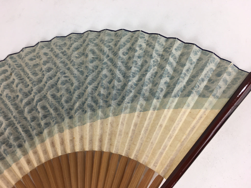 Japanese Folding Fan Vtg Sensu Vtg Japanese Paper Washi Bamboo Frame 4D550