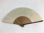 Japanese Folding Fan Vtg Sensu Vtg Japanese Paper Washi Bamboo Frame 4D550
