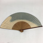 Japanese Folding Fan Vtg Sensu Vtg Japanese Paper Washi Bamboo Frame 4D550