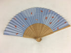 Japanese Folding Fan Vtg Sensu Vtg Paper Bamboo Frame Goldfish 4D529