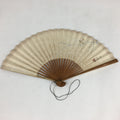 Japanese Folding Fan Vtg Sensu Vtg Paper Bamboo Frame Sparrow 4D548