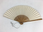 Japanese Folding Fan Vtg Sensu Vtg Paper Bamboo Frame Sparrow 4D551