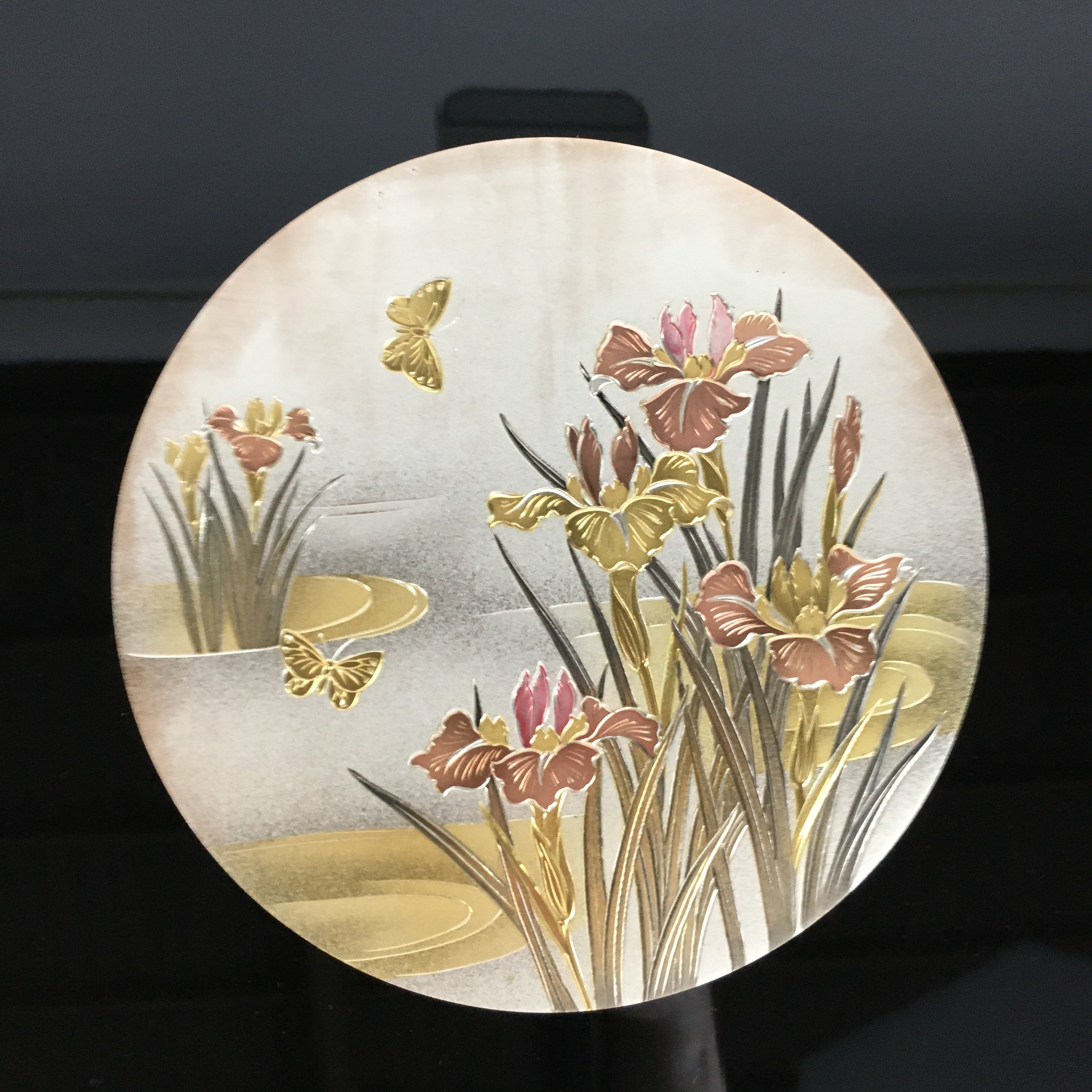 Japanese Folding Screen Byobu Panel Vtg Boy's Day Decoration Swan FL65