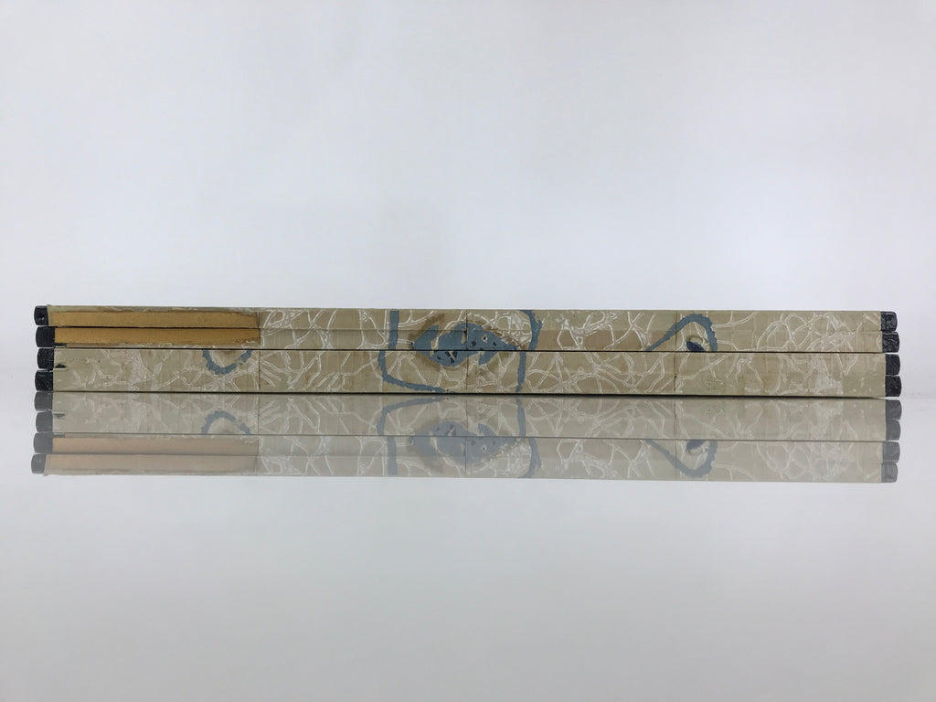 Japanese Folding Screen Byobu Panel Vtg Hina Doll Furniture Gold ID474