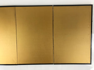Japanese Folding Screen Byobu Panel Vtg Hina Doll Furniture Gold ID474