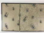 Japanese Folding Screen Byobu Panel Vtg Hina Doll Furniture Gold ID474