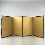 Japanese Folding Screen Byobu Panel Vtg Hina Doll Furniture Gold ID474