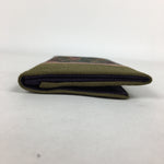 Japanese Folk Craft Fabric Long Wallet Vtg Coin Purse Zipper Pink Flower KB35