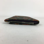 Japanese Folk Craft Fabric Long Wallet Vtg Coin Purse Zipper Pink Flower KB35