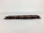 Japanese Folk Craft Fabric Long Wallet Vtg Tumugi Textile Vertical Stripes KB45