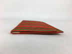 Japanese Folk Craft Fabric Long Wallet Vtg Tumugi Textile Vertical Stripes KB47