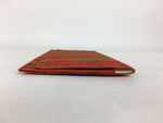 Japanese Folk Craft Fabric Long Wallet Vtg Tumugi Textile Vertical Stripes KB47