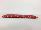 Japanese Folk Craft Fabric Long Wallet Vtg YuzenTextile Flower Red KB46