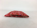 Japanese Folk Craft Fabric Long Wallet Vtg YuzenTextile Flower Red KB46