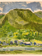 Japanese Forest Mountain Oil Painting Landscape Original Yoshihiro Hagino FL158