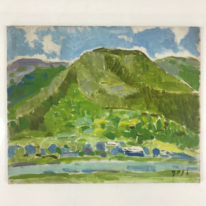 Japanese Forest Mountain Oil Painting Landscape Original Yoshihiro Hagino FL158