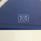 Japanese Framed Washi Paper Formwork Dyeing Vtg Kata-e Zome Blue FL58