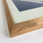 Japanese Framed Washi Paper Formwork Dyeing Vtg Kata-e Zome Blue FL58