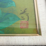 Japanese Framed painting Picture Vtg Mitsuji Asaoda Red Yellow Rose FL53