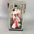 Japanese Girl Warrior Doll Vtg Kimono Woman Soldier Ningyo Glass Case BD484