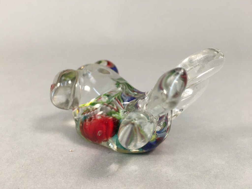 Japanese Glass Display Vtg Goldfish Pop-eyed Red Greed Blue Fish JK169
