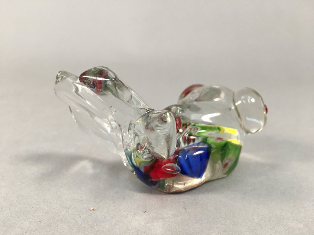 Japanese Glass Display Vtg Goldfish Pop-eyed Red Greed Blue Fish JK169
