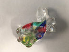 Japanese Glass Display Vtg Goldfish Pop-eyed Red Greed Blue Fish JK169