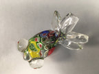 Japanese Glass Display Vtg Goldfish Pop-eyed Red Greed Blue Fish JK169