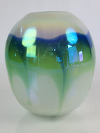 Japanese Glass Flower Vase Kabin Vtg Flower Arrangement Ikebana FV995