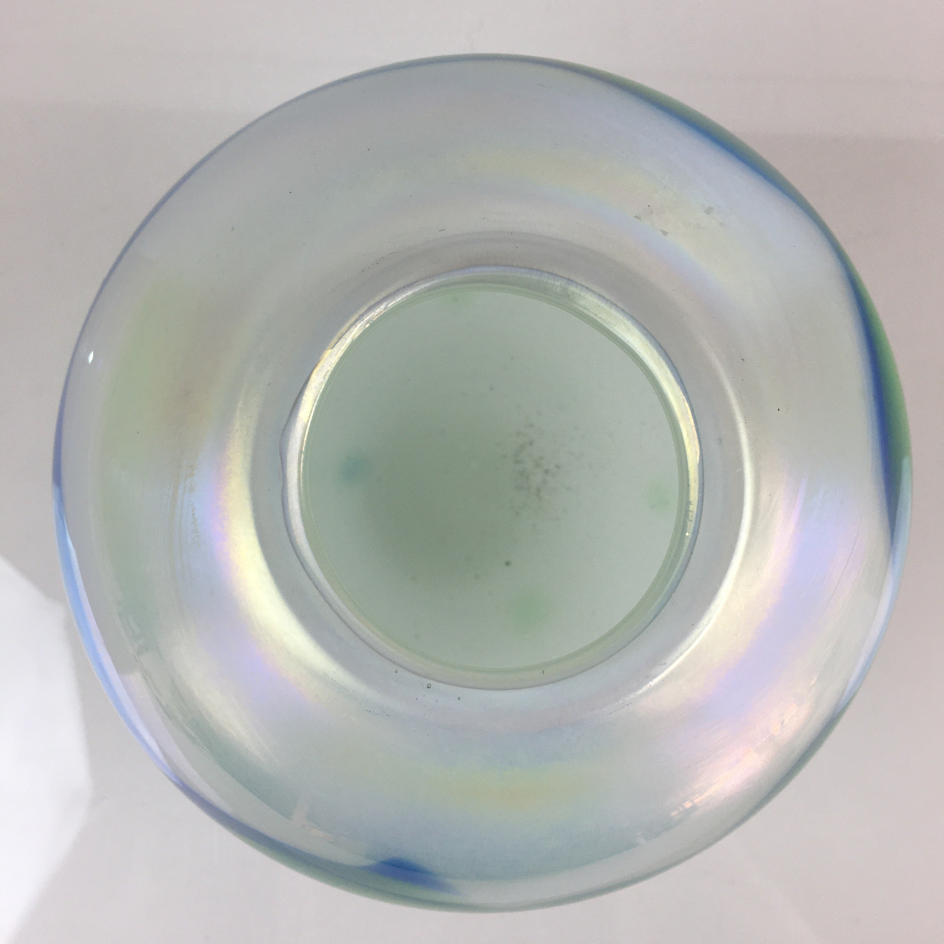 Japanese Glass Flower Vase Kabin Vtg Flower Arrangement Ikebana FV995