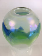 Japanese Glass Flower Vase Kabin Vtg Flower Arrangement Ikebana FV995