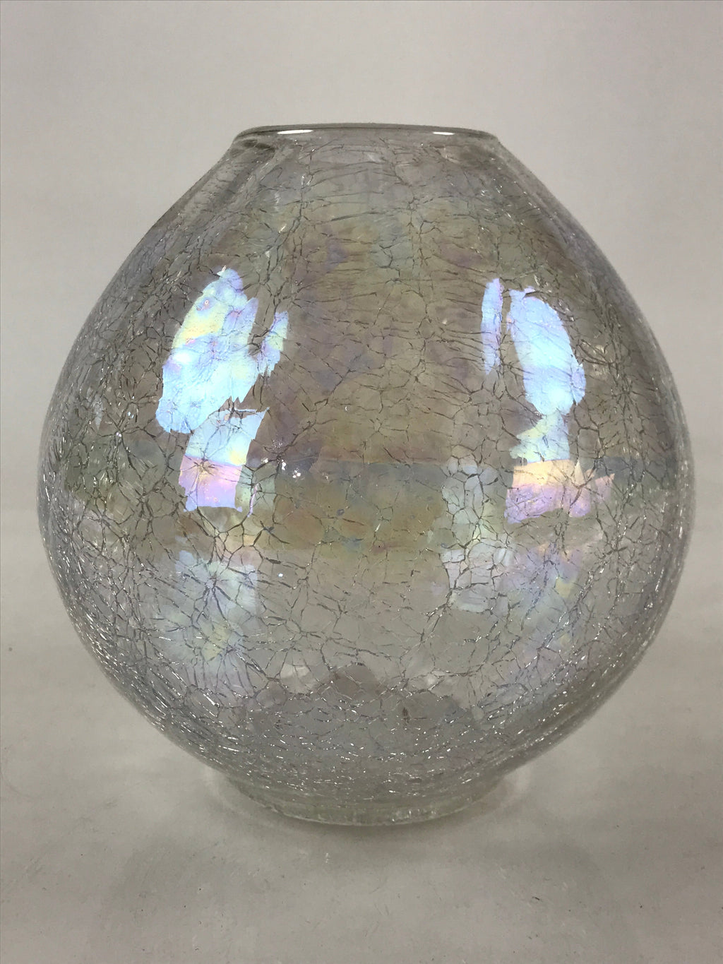Japanese Glass Flower Vase Kabin Vtg Flower Arrangement Ikebana Kado PX655