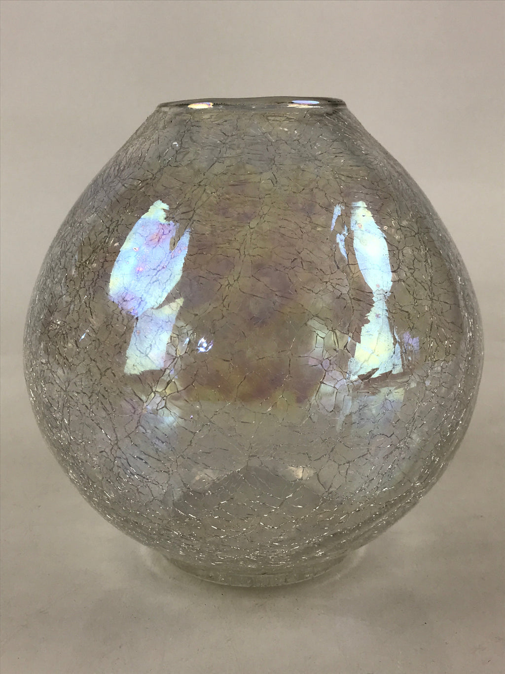 Japanese Glass Flower Vase Kabin Vtg Flower Arrangement Ikebana Kado PX655