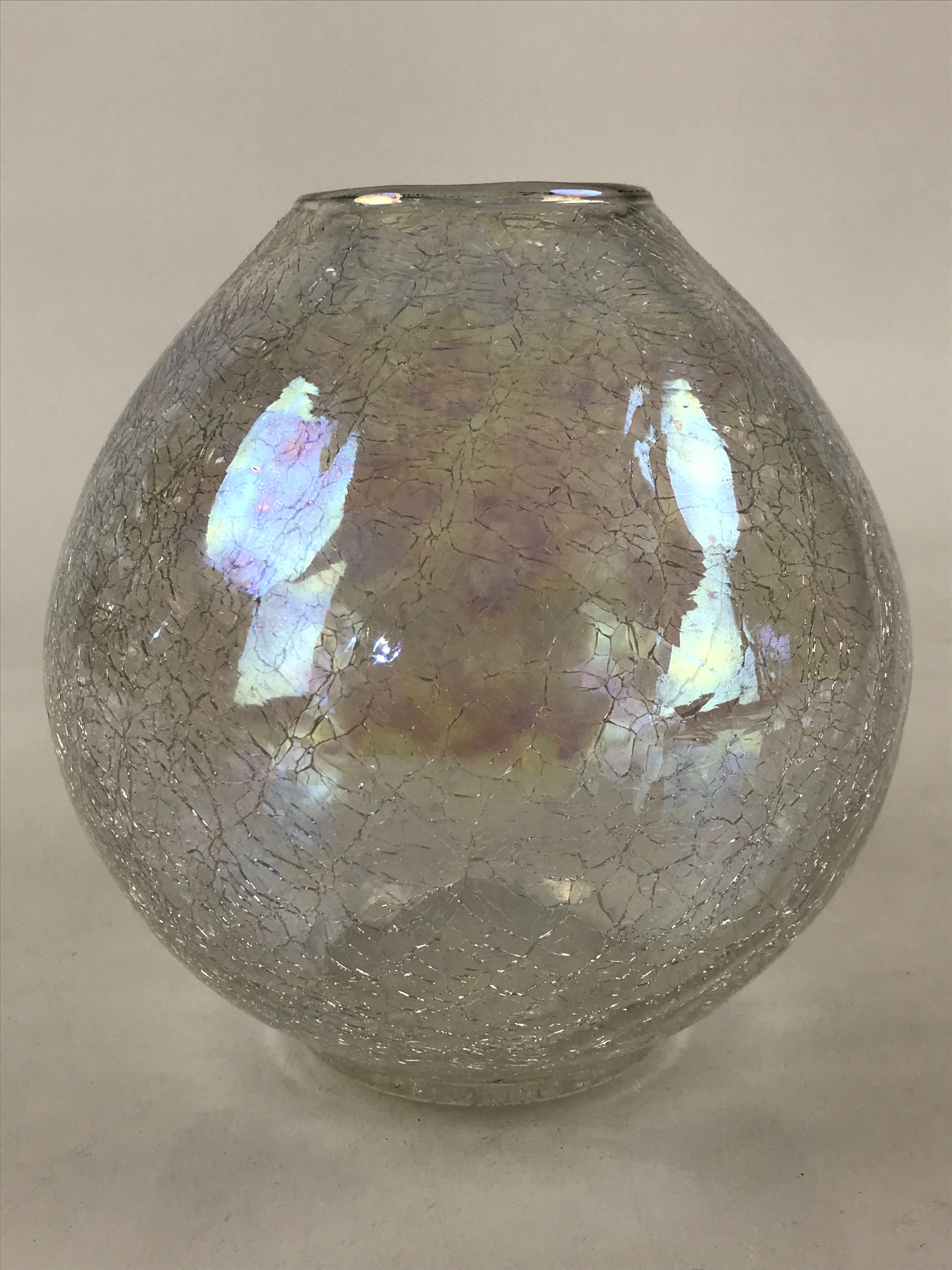 Japanese Glass Flower Vase Kabin Vtg Flower Arrangement Ikebana Kado PX655
