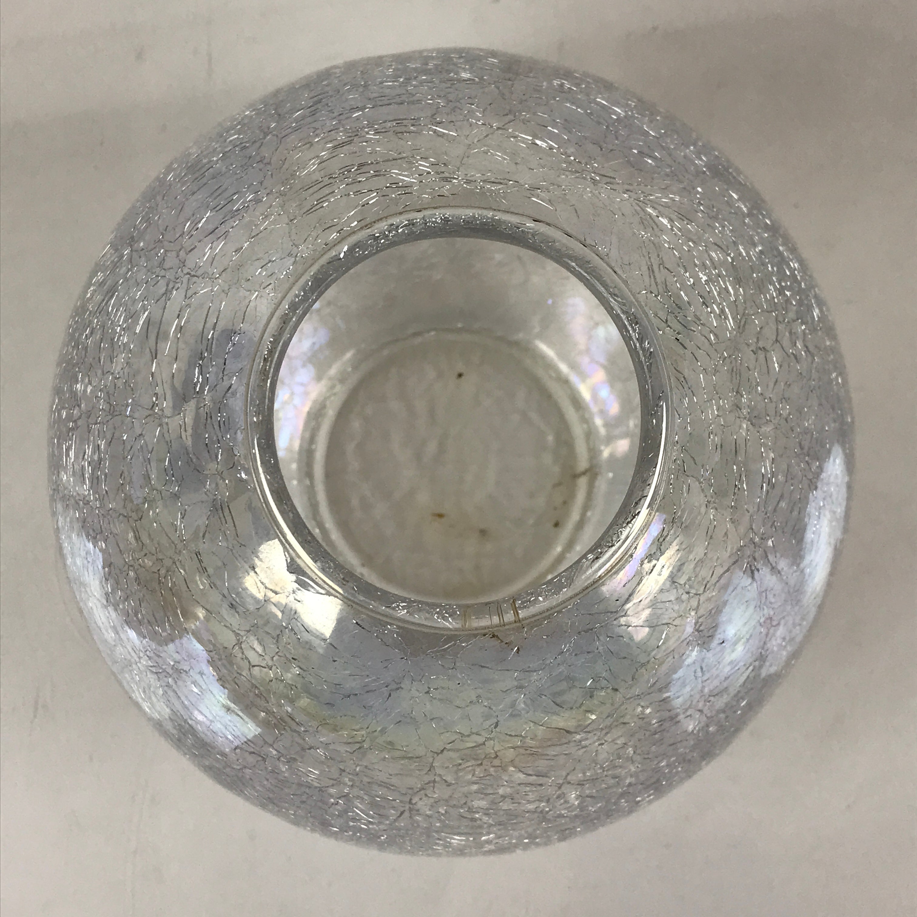 Japanese Glass Flower Vase Kabin Vtg Flower Arrangement Ikebana Kado PX655