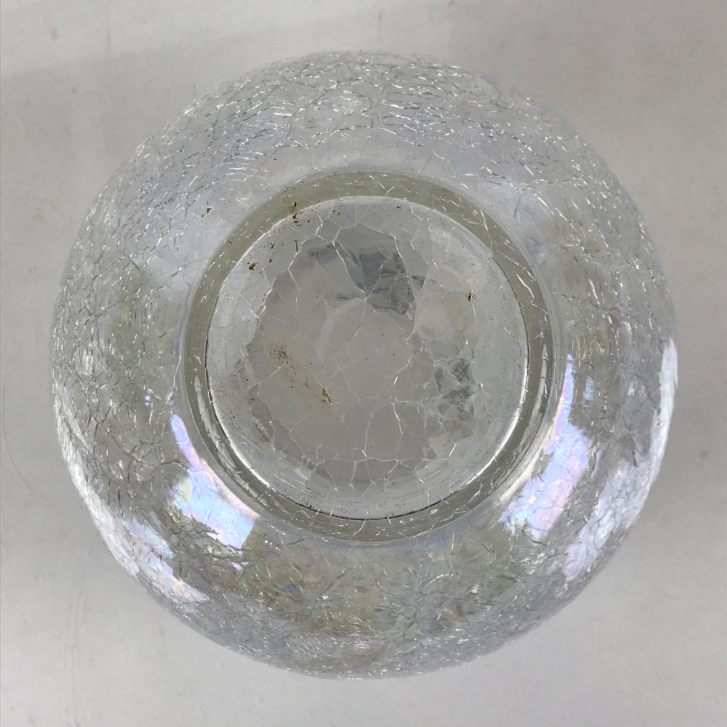 Japanese Glass Flower Vase Kabin Vtg Flower Arrangement Ikebana Kado PX655