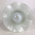 Japanese Glass Lamp Shade And Light Bulb Set Vtg White Glass JK366