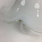 Japanese Glass Lamp Shade And Light Bulb Set Vtg White Glass JK367