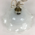 Japanese Glass Lamp Shade And Light Bulb Set Vtg White Glass JK367
