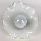 Japanese Glass Lamp Shade And Light Bulb Set Vtg White Glass JK367