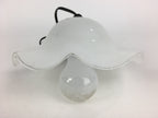 Japanese Glass Lamp Shade And Light Bulb Set Vtg White Glass JK368